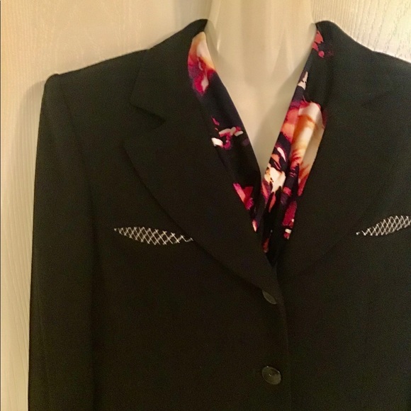 Kasper blazer ASL 8P blazer black lined beautiful coat🍂versatile piece.F - Picture 2 of 14